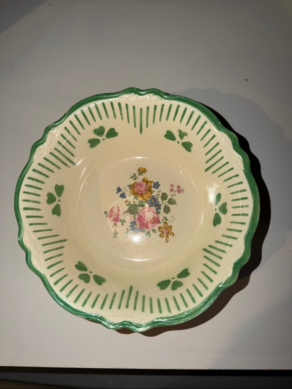 Homer Laughlin Vintage Rose Bowl